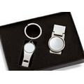 2 Pcs Money Clip w/ Matching Whistle Key Ring